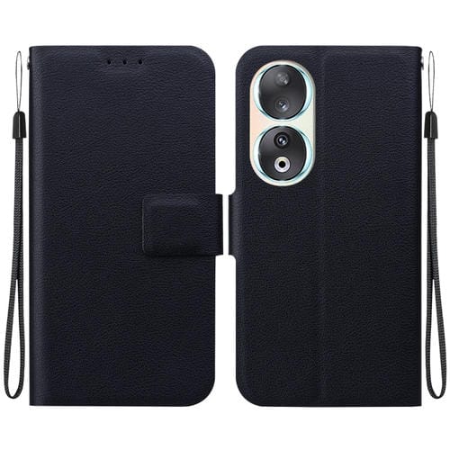 Funda de Cuero Ultrafina con Hebilla Magnética para Honor 90 (Negra)