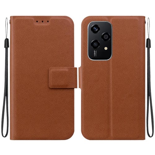 Funda de Cuero con Hebilla Magnética Ultrafina para Honor 200 Lite (Marrón)