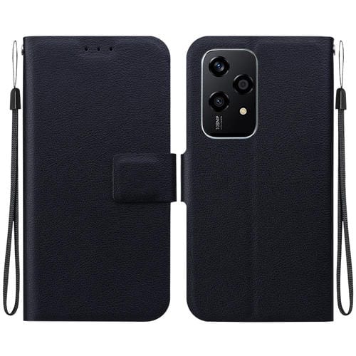 Funda de Cuero Ultrafina con Hebilla Magnética para Honor 200 Lite (Negro)