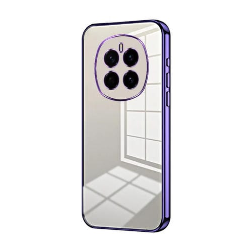 Funda para Teléfono Honor Magic7 con Orificios Finos y Revestimiento Transparente (Morado)