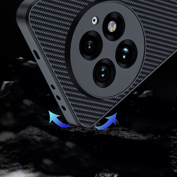 Funda para Teléfono OnePlus 13 Textura Fibra de Carbono Ultrafina con Impresión (Negro y Amarillo)