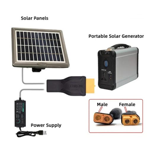 Adaptador de Intercambio XT-30 a XT60 Macho a Tipo C 20 V