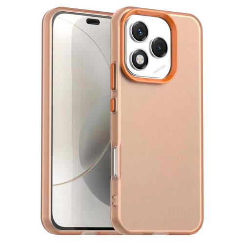 Funda híbrida de TPU y PC para Honor 400 Lite, a prueba de golpes, color naranja