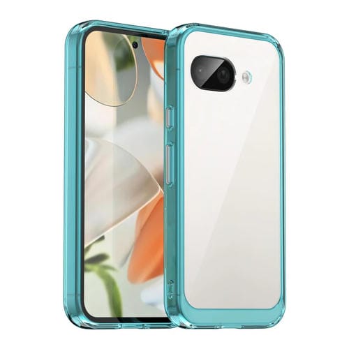Funda Híbrida TPU y Acrílico Google Pixel 9A Serie Colorida (Azul Transparente)