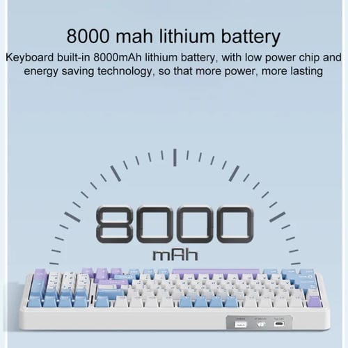 Teclado Mecánico Aula F99 Pro 99 Teclas con Cable, 2,4 G y Bluetooth RGB (Gris Degradado)