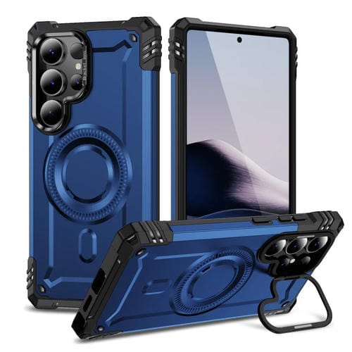 Estuche para Teléfono Samsung Galaxy S25 Ultra 5G con Soporte para Lente Magsafe (Azul)