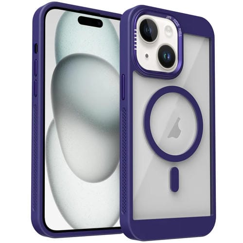 Funda para Teléfono Honeycomb Magsafe iPhone 15 Sistema de Refrigeración (Morado)