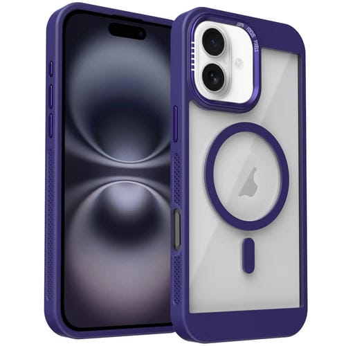 Funda para Teléfono Honeycomb Magsafe para iPhone 16 (Morado)