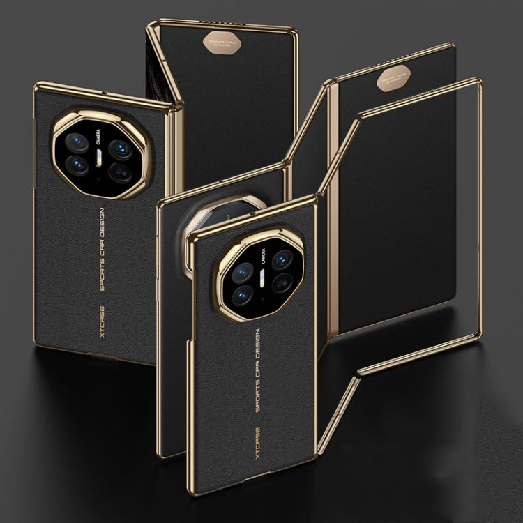 Funda para Huawei Mate Xt Ultimate Design Gkk Phantom Leather Magsafe Frame (Negro)