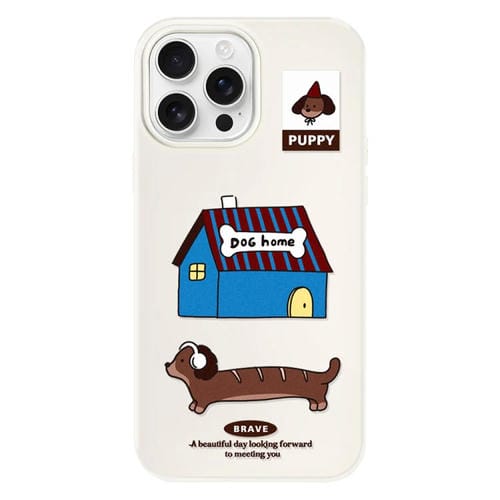 Funda híbrida TPU y PC iPhone 12 Pro con Tacto de Piel (Casa de Perro Blanca)