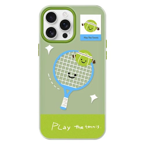Funda híbrida TPU y Policarbonato iPhone 11 Pro Max Tacto Sedoso (Play Tennis Green)