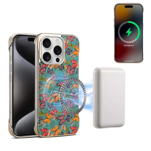 Funda para iPhone 15 Pro Max Denior A18 Paint Magsafe (Mariposas)