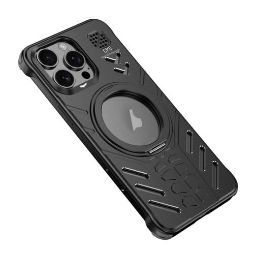 Estuche para Teléfono con Refrigeración Aleación Magsafe Serie Knight para iPhone 16 Pro Max (Negro)