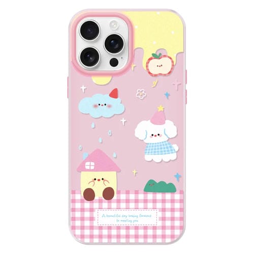 Funda híbrida TPU y Policarbonato para iPhone 15 Pro Max (Rosa Clima)