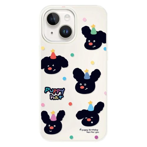 Funda híbrida TPU y Policarbonato iPhone 14 Tacto de Piel (Beige)