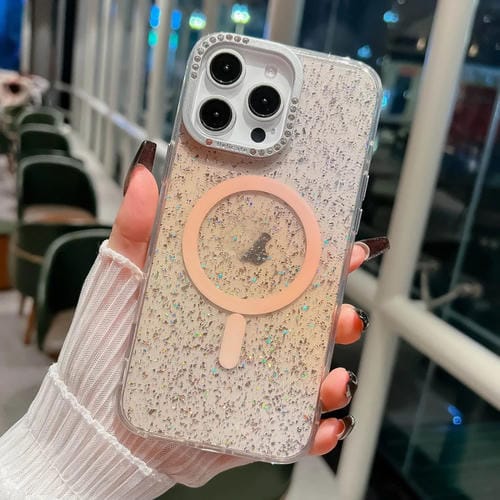 Estuche para Teléfono Blink Series con Marco de Lente de Metal y Cierre Magnético Magsafe para iPhone 16 Pro Max (Dorado)