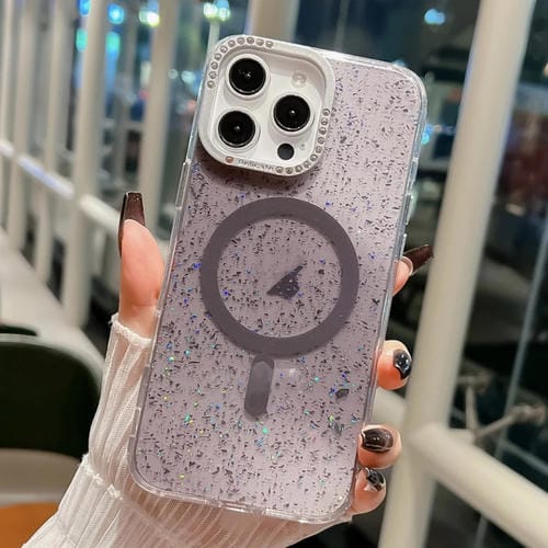 Estuche para Teléfono Blink Series con Marco de Lente de Metal e Imán Magsafe para iPhone 15 Pro (Negro)