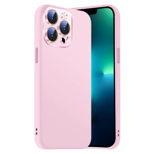 Funda de Silicona LĂquida para iPhone 13 Pro Max con NanoLente (Rosa)