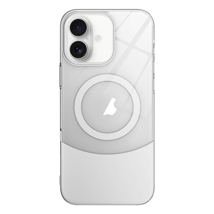 Funda para iPhone 16 Transparente con Magsafe y Contraste de Color (Plateada)