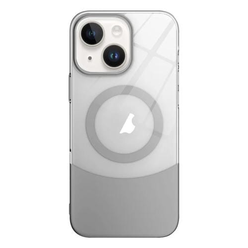 Funda para Teléfono PC Magsafe con Contraste de Color Delgado para iPhone 14 Plus (Gris)