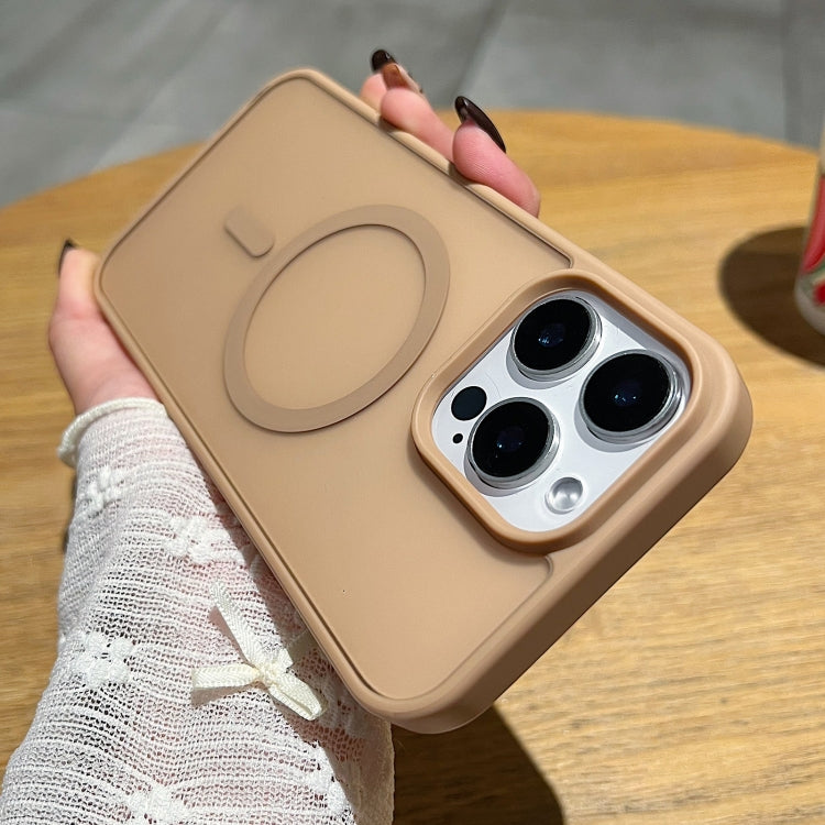 Funda para Teléfono Magsafe Frosted Skin Feel iPhone 12 (Dorado del Desierto)