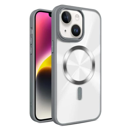 Funda para Teléfono Magsafe iPhone 14 Textura Cd Glaring (Gris)