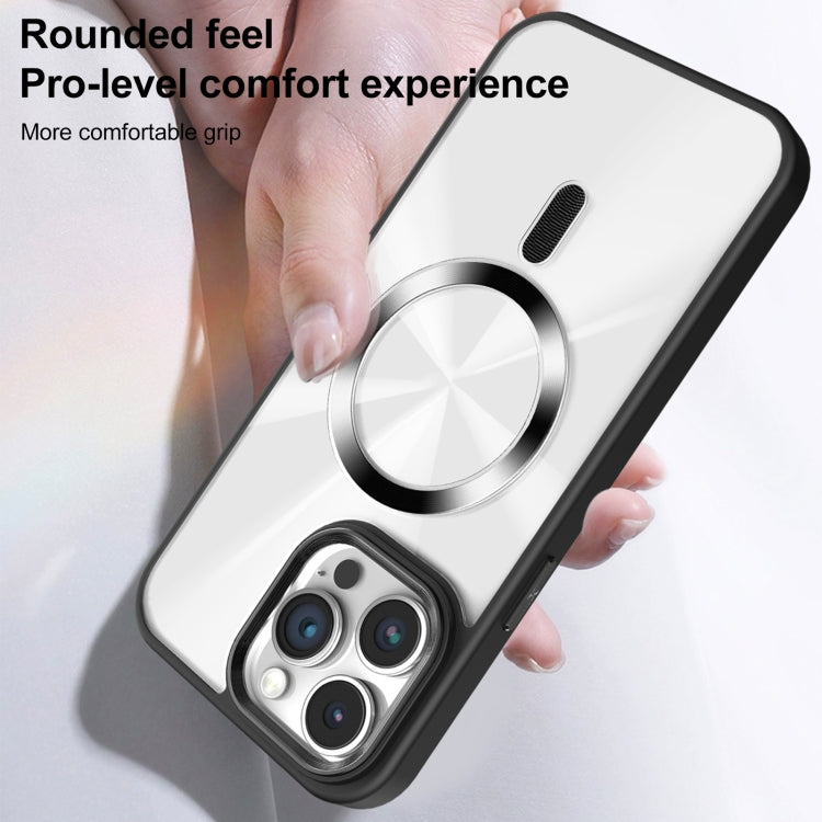 Funda para Teléfono Magsafe iPhone 12 Pro Max Textura Cd Brillante (Negra)
