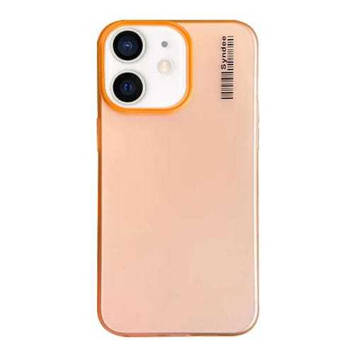 Funda para Teléfono PC Translúcida Tacto Piel Arena iPhone 12 Mini (Naranja)