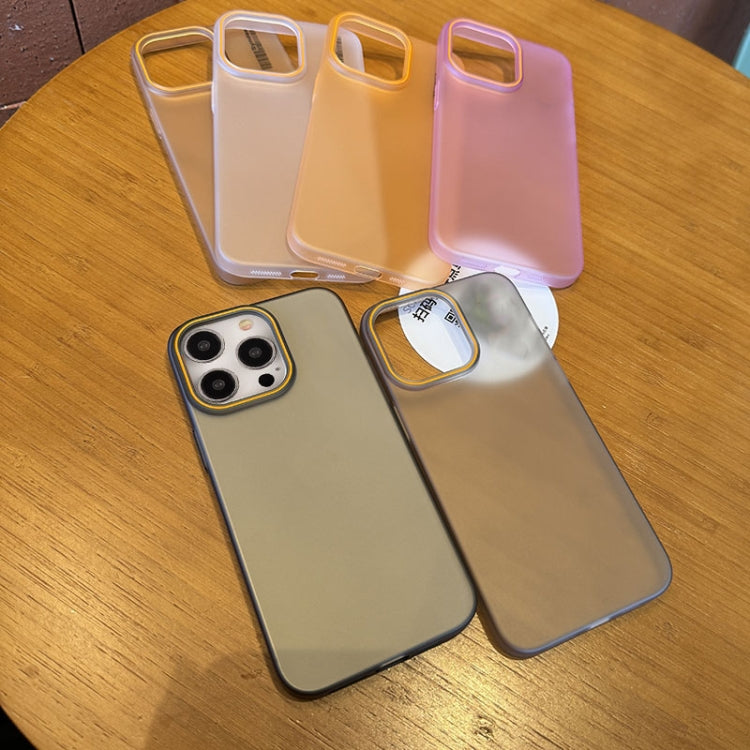 Funda para Teléfono PC Translúcida con Tacto de Piel de Arena Suave iPhone 12 Pro Max (Gris Titanio)