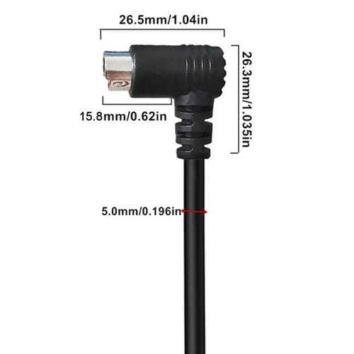 Cable de Audio/Video S-Video Mini Din 7 Pines 1,8 m Codo a Codo