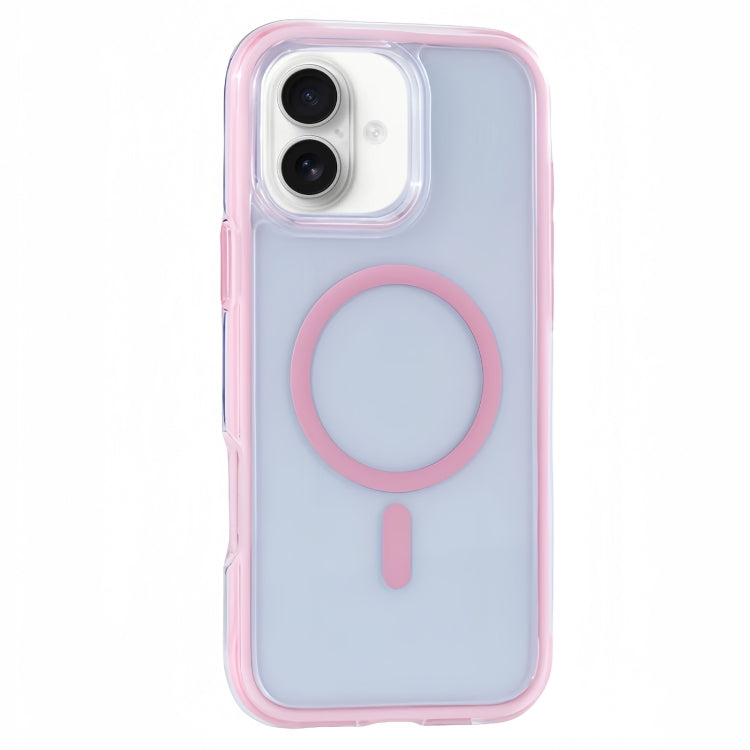 Funda para Teléfono con Imán Magsafe iPhone 16 Plus Serie Y2 Transparente (Rosa)
