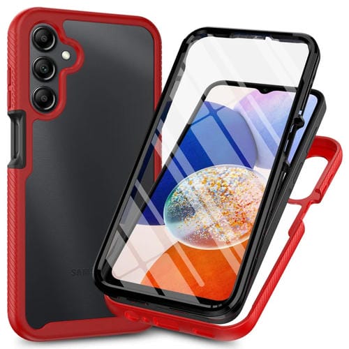 Funda para Teléfono Samsung Galaxy A25 5G Starry Sky Solid Color Series PC + TPU con Película Pet (Rojo)