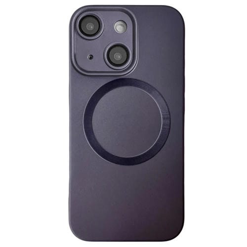 Funda para Teléfono TPU Magsafe iPhone 15 Plus Textura Cd Pintura Metalizada (Gris)