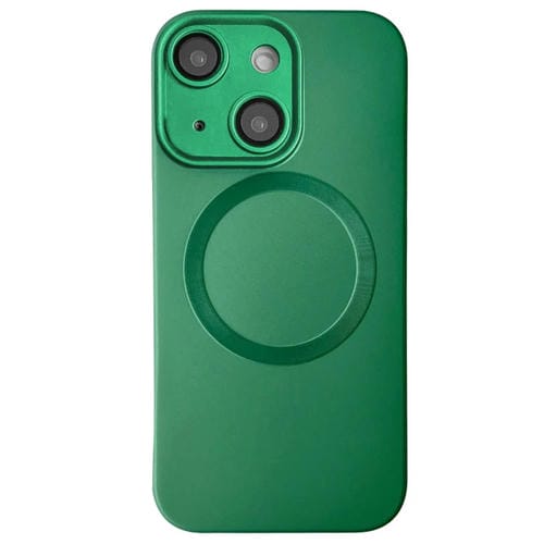 Funda para Teléfono TPU Magsafe iPhone 14 Textura Cd Pintura Metalizada (Verde)