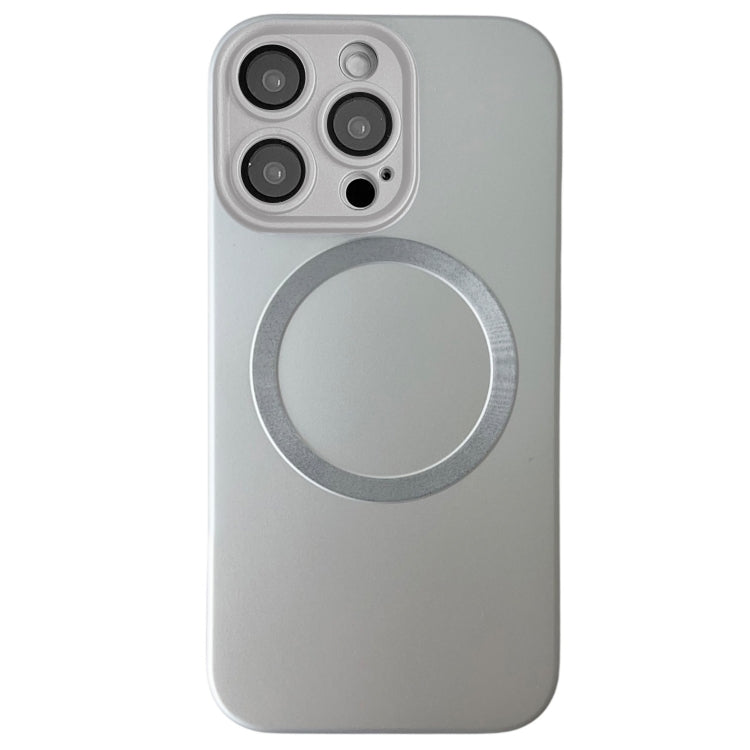 Funda para Teléfono TPU Magsafe iPhone 12 Pro Max Textura Cd Pintura Metalizada (Plateada)