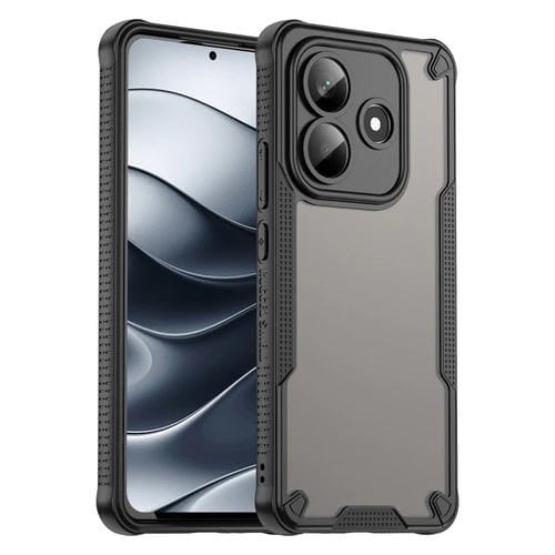 Funda Híbrida de TPU y PC con Protección Glaseada para Redmi Note 14 5G (Negra)