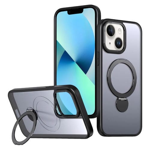Funda para Teléfono Wing Series Gen2 con Soporte de Anillo de Metal Magsafe para iPhone 13 (Negro)