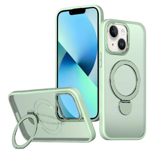 Funda para Teléfono Wing Series Gen2 con Soporte Anillo Metal Magsafe para iPhone 13 (Verde Aguacate)