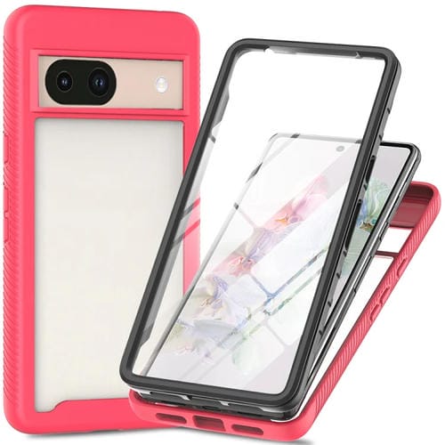 Funda PC + TPU con Película Pet para Google Pixel 8A Serie Starry Sky (Rosa)