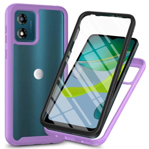 Funda para Motorola Moto E13 Starry Sky PC + TPU con Película Pet (Morado)