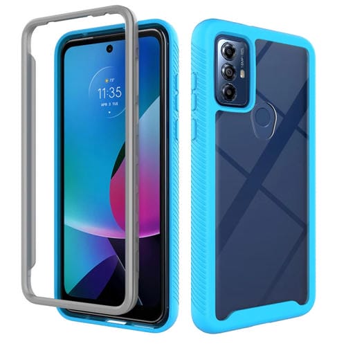 Funda para Motorola Moto G Play 2023 TPU Transparente a Prueba de Golpes con Diseño Cielo Estrellado (Azul Cielo)