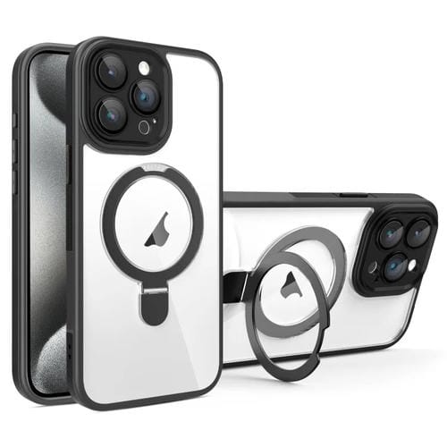 Funda para iPhone 15 Pro Max con Soporte Magsafe y Película de Cobertura Total (Negra)