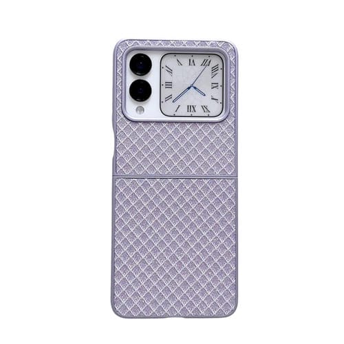 Funda para Teléfono Huawei Nova Flip Diseño de Rombos Diamantes Brillantes Pulsera de Seda (Morado)