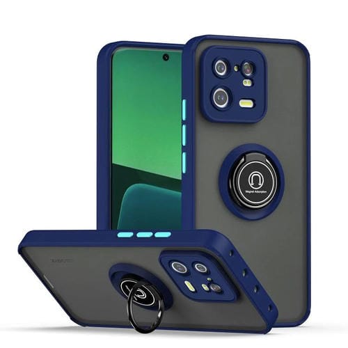 Funda de TPU + PC con anillo para Xiaomi 13 Pro Q Shadow 1 Series (azul real)