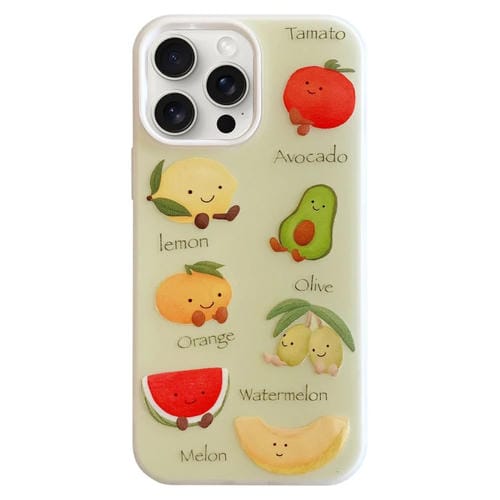 Funda híbrida TPU y PC a prueba de golpes para iPhone 14 Pro (Serie Fruit)