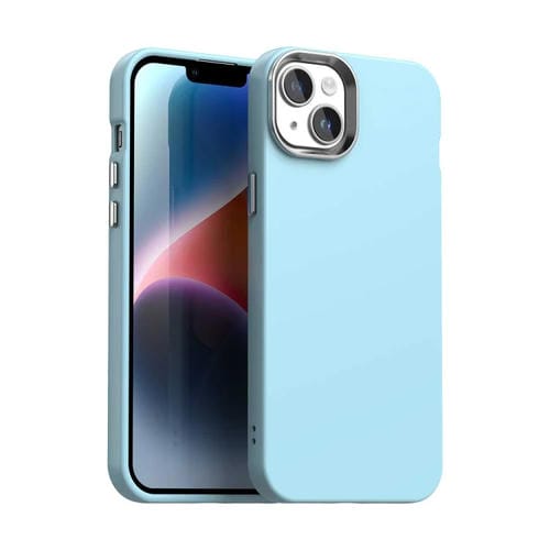 Funda para Teléfono iPhone 14 Serie Colorida a Prueba de Golpes (Azul)