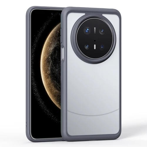 Funda híbrida TPU y Policarbonato con Tacto de Piel para Huawei Mate 70 Pro/70 Pro+ (Gris)