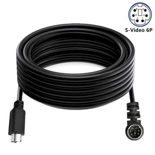 Cable de Extensión Mini Din 6 Pines 0,5 m Codo Macho a Recto Macho