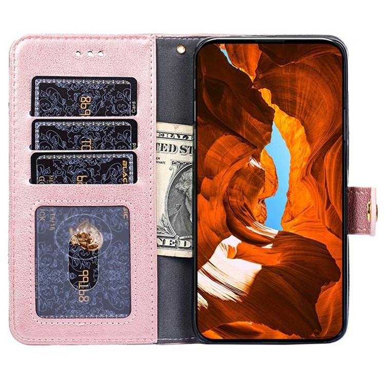 Funda de cuero con cremallera para Samsung Galaxy S25 Ultra 5G (oro rosa)