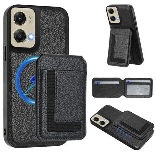 Funda para Teléfono Motorola Moto G Stylus 5G 2024 Cx01 con Tarjetero Magnético Magsafe (Negra)